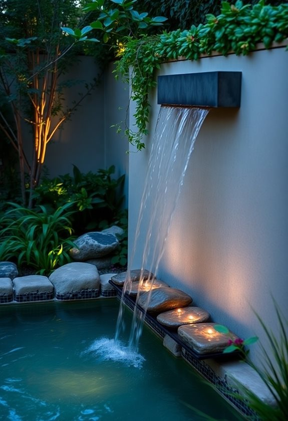 tranquil wall mounted water features