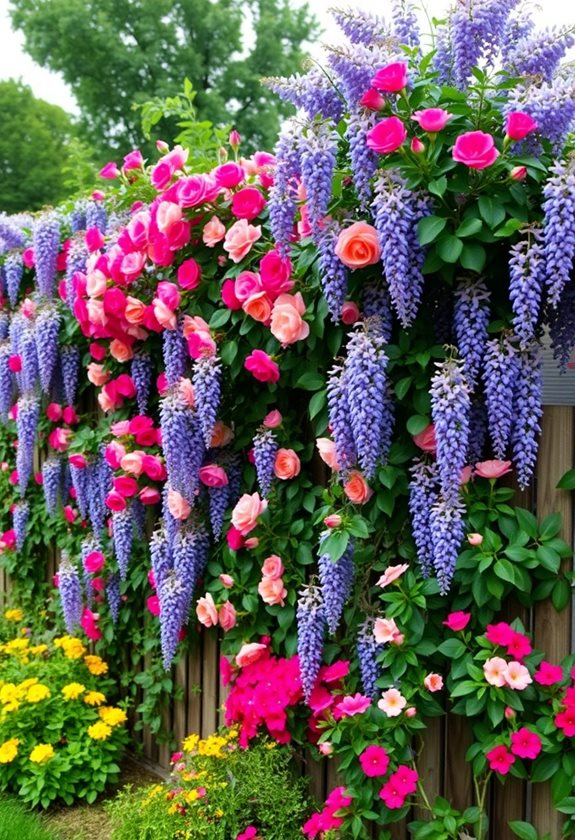 transform fences with flowers