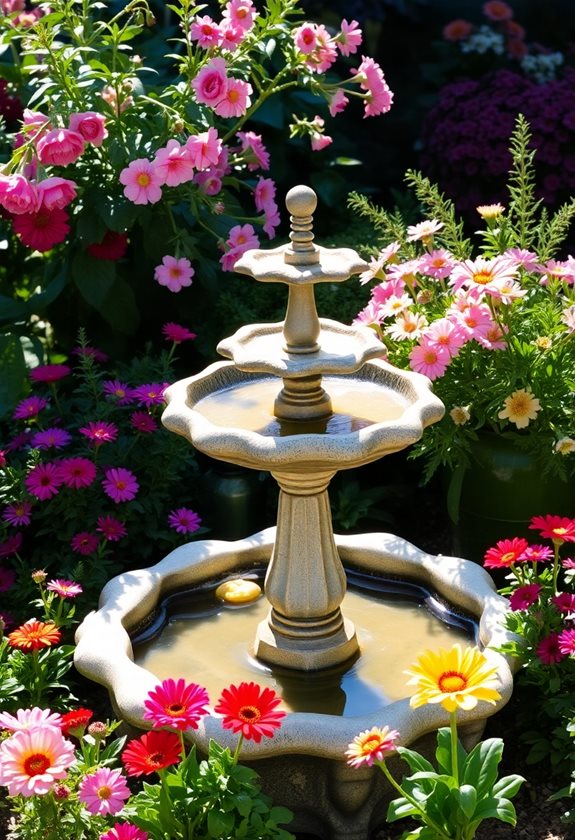 transform old birdbath fountain