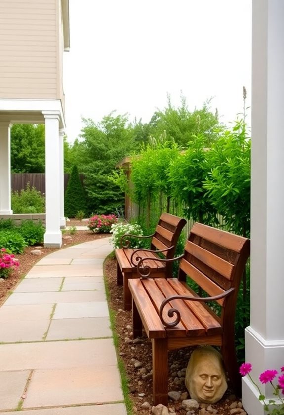 transform walkway with greenery