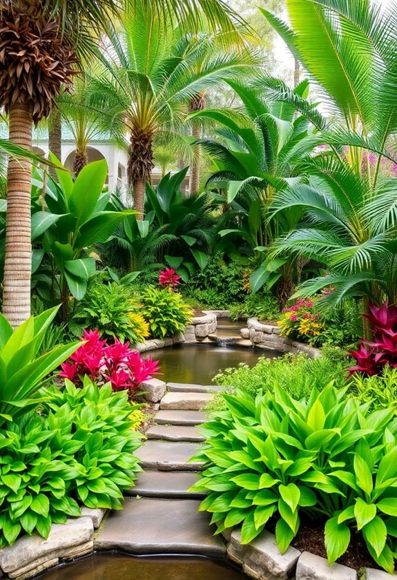 tropical garden easy maintenance