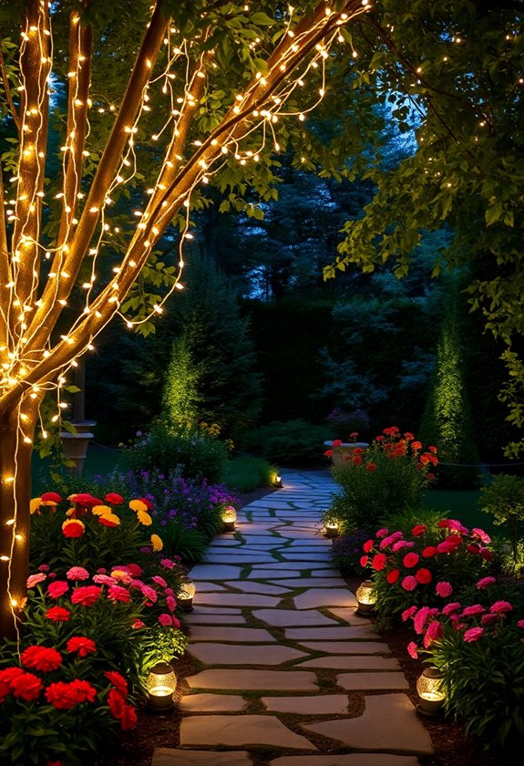 twinkling garden fairy lights