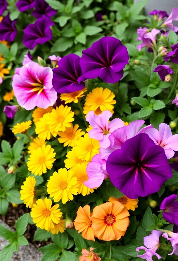 unique flower bed palettes