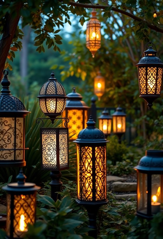 unique lantern garden designs