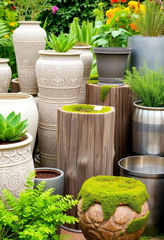 unique outdoor garden containers