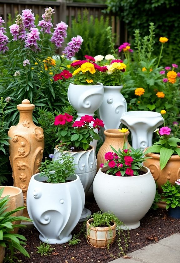 unique planters enhance gardens