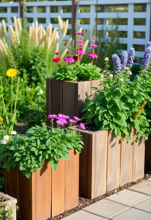unique planters from reclaimed wood