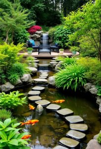 unique tranquil garden water features