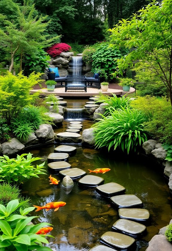 unique tranquil garden water features