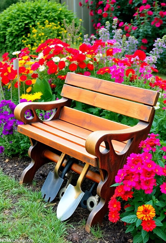 upcycled garden bench project