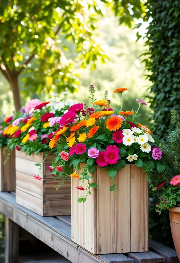 upcycled wooden planter creation