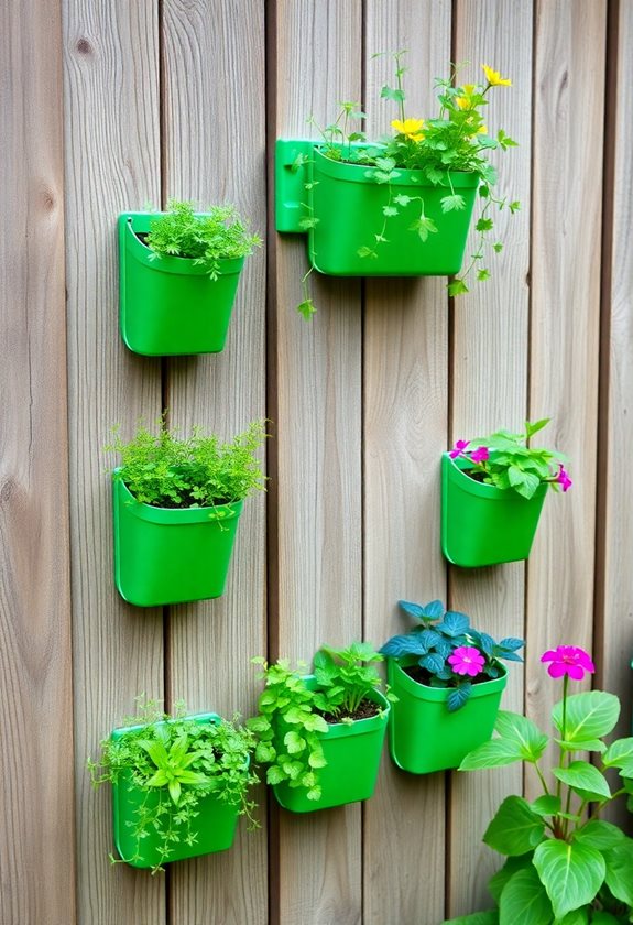 vertical gardening with planters