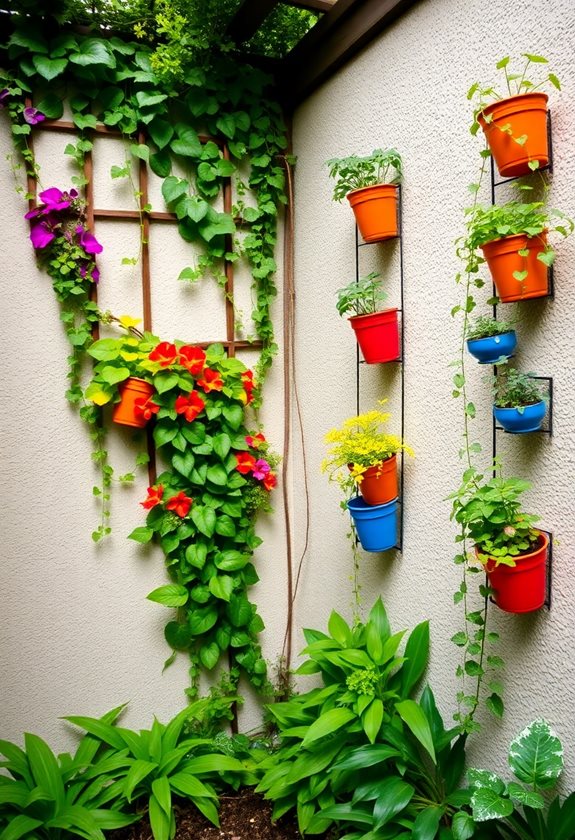 vertical gardening with trellises