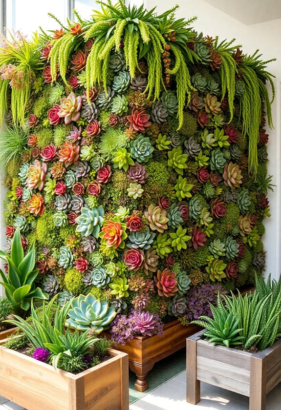 vertical succulent garden ideas