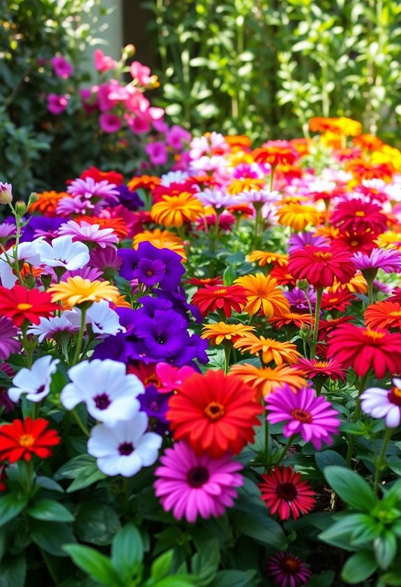 vibrant annual flowers attract pollinators