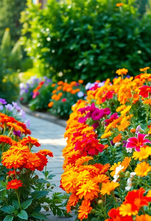 vibrant annuals for pathways