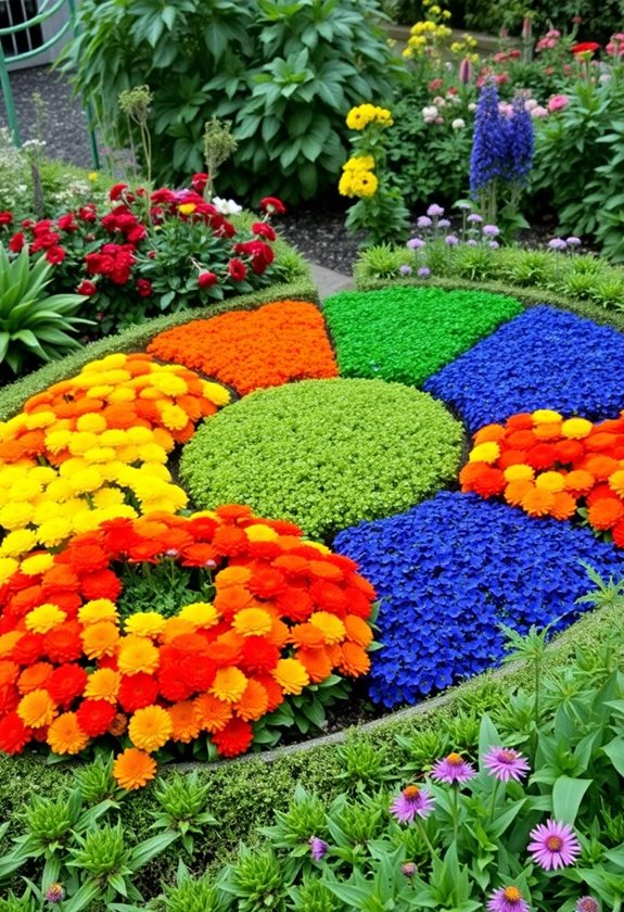 vibrant circular flower arrangement