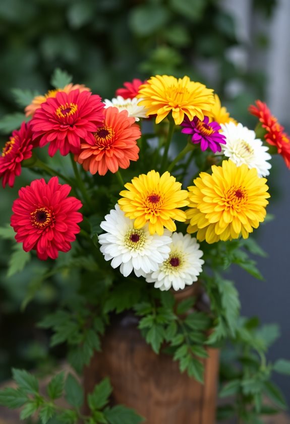vibrant easy to grow zinnias