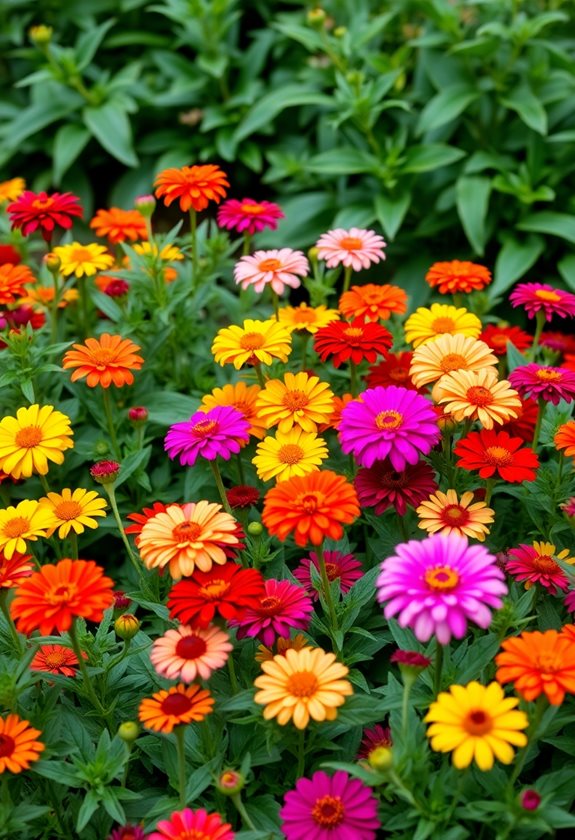 vibrant easy to grow zinnias