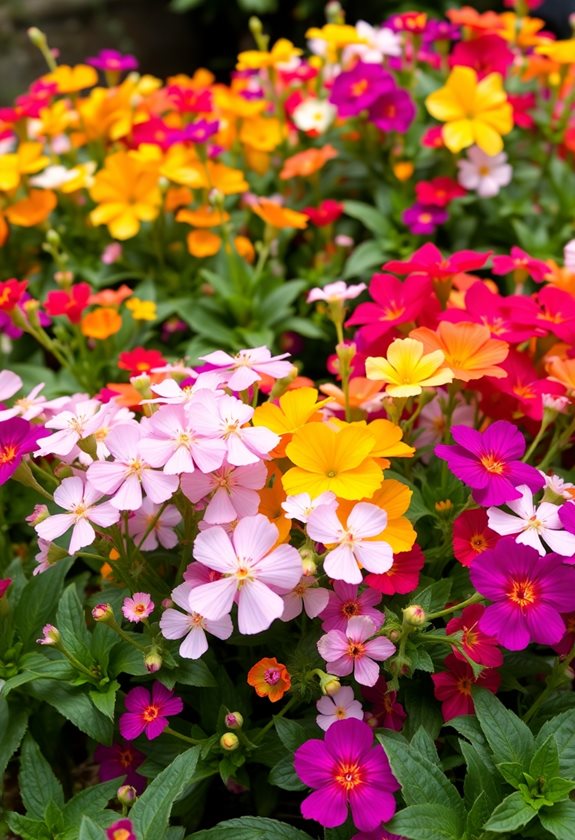 vibrant flower bed creativity