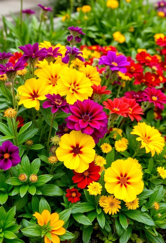 vibrant flower bed transformation