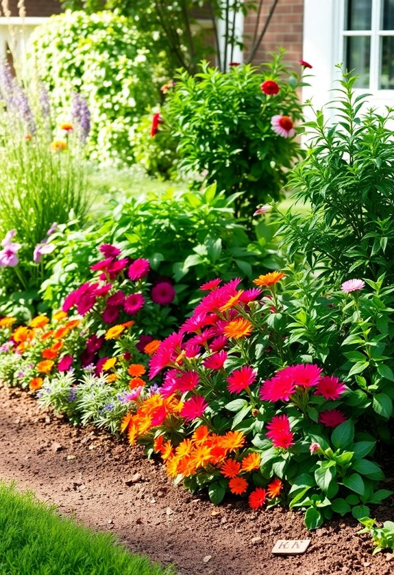 vibrant garden border designs