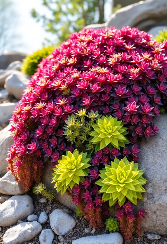 vibrant low maintenance garden succulents