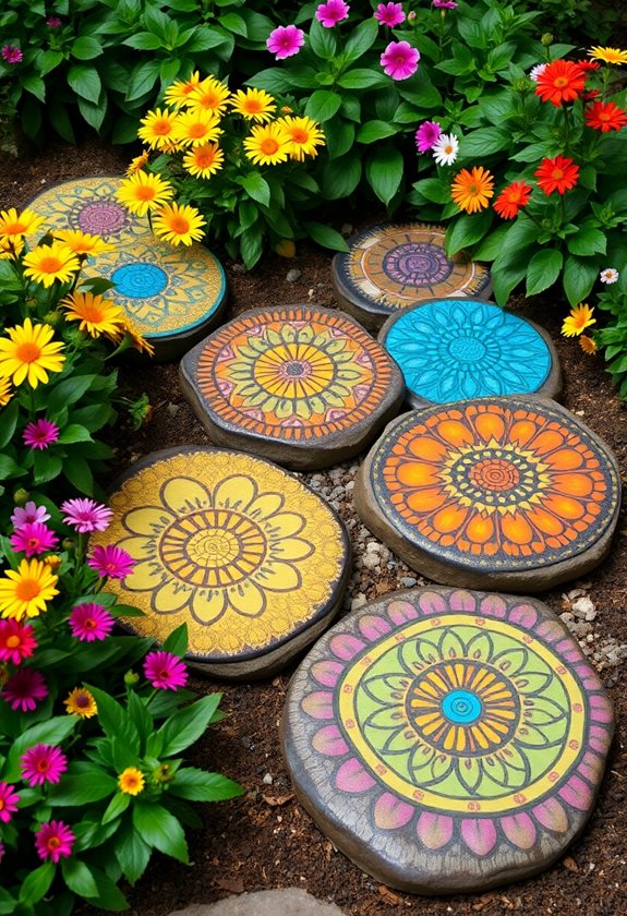 vibrant personalized garden stones
