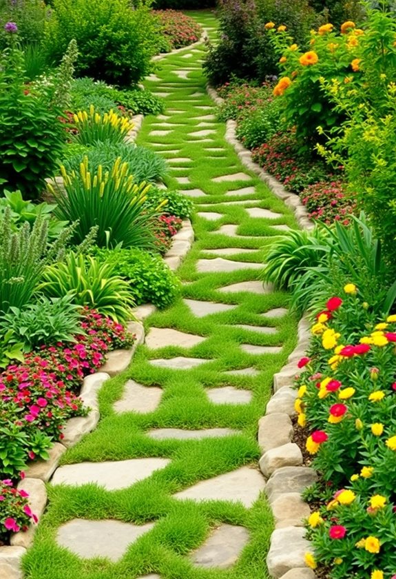 vibrant plant filled pathways