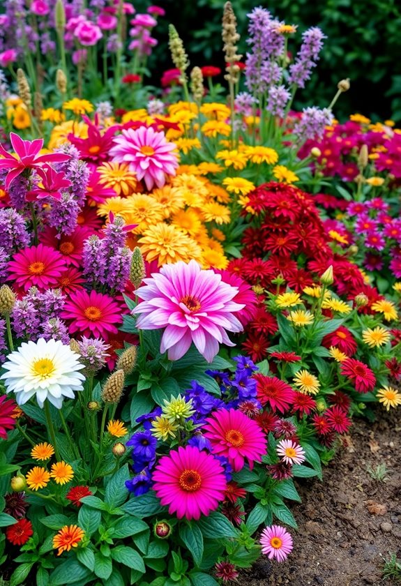 vibrant seasonal garden colors