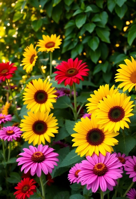 vibrant summer garden blooms