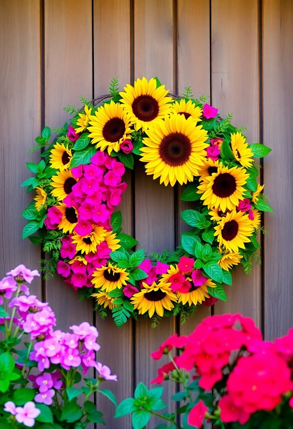 vibrant summer wreath ideas