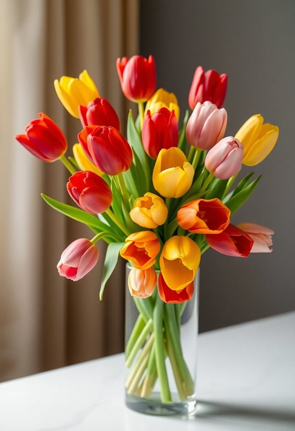 vibrant tulips brighten gardens
