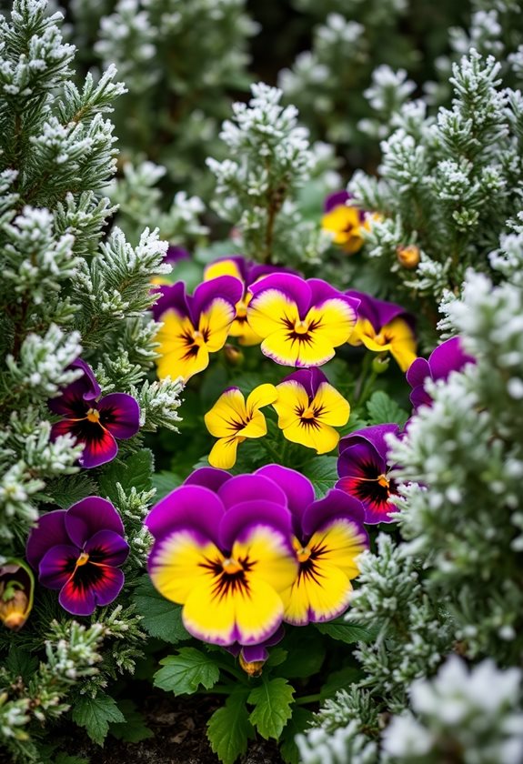 vibrant winter garden blooms