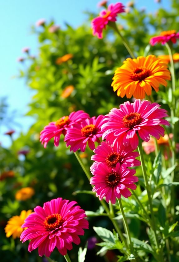 vibrant zinnias thrive easily