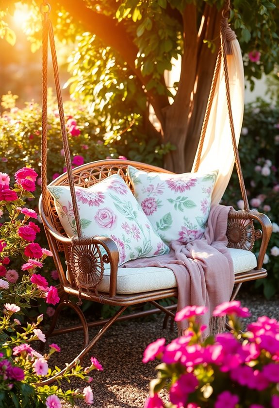vintage swing chair retreat