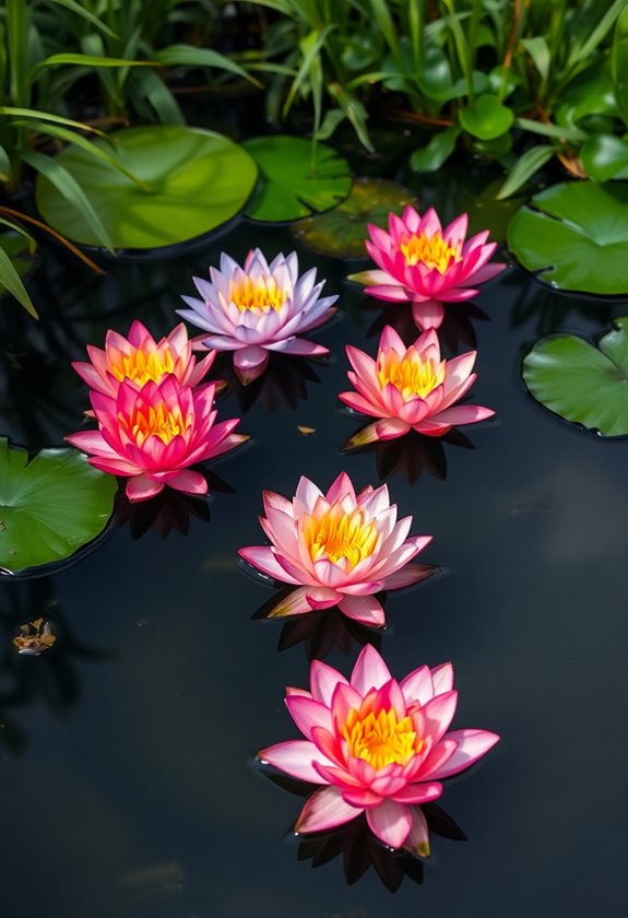 water lilies control algae