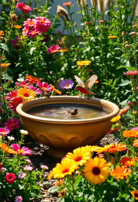 water sources attract wildlife