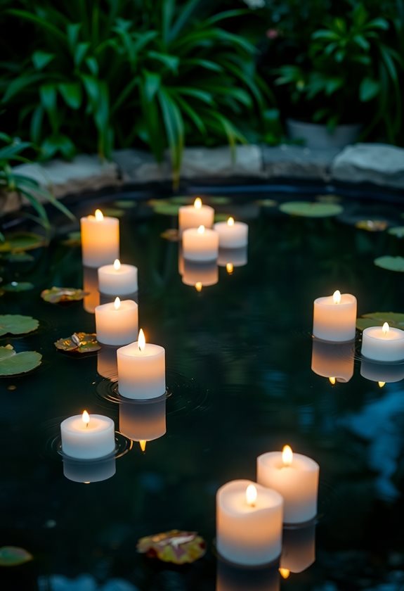 whimsical floating candle ambiance