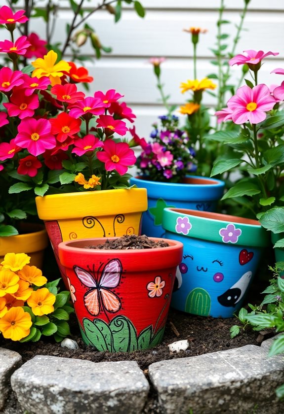 whimsical flower pot creations