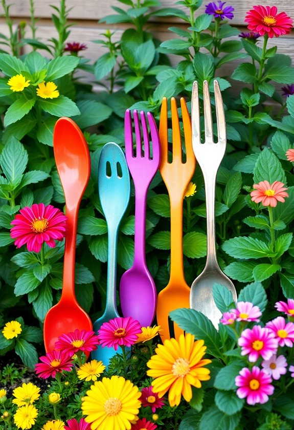 whimsical garden utensil hooks