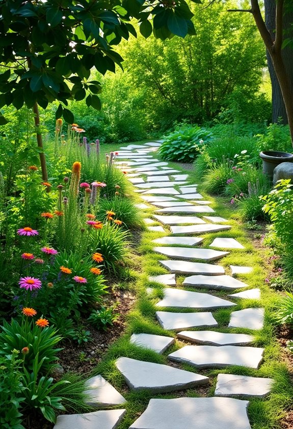 whimsical natural stepping stones