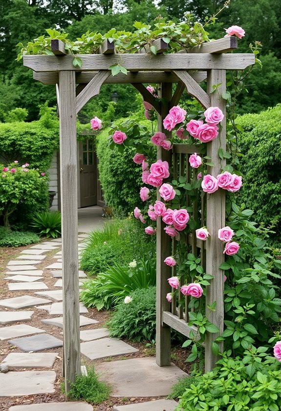 whimsical vintage garden trellis