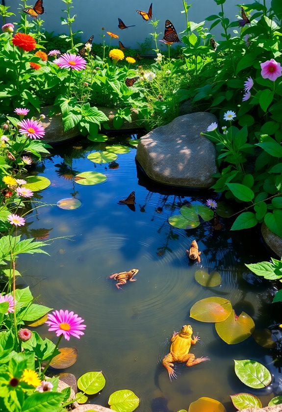wildlife enhancing garden pond