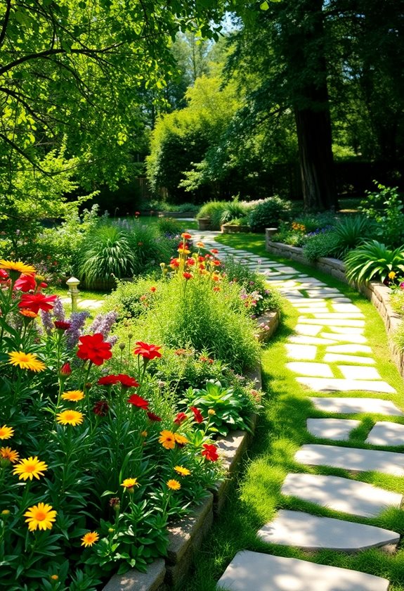 winding garden path design