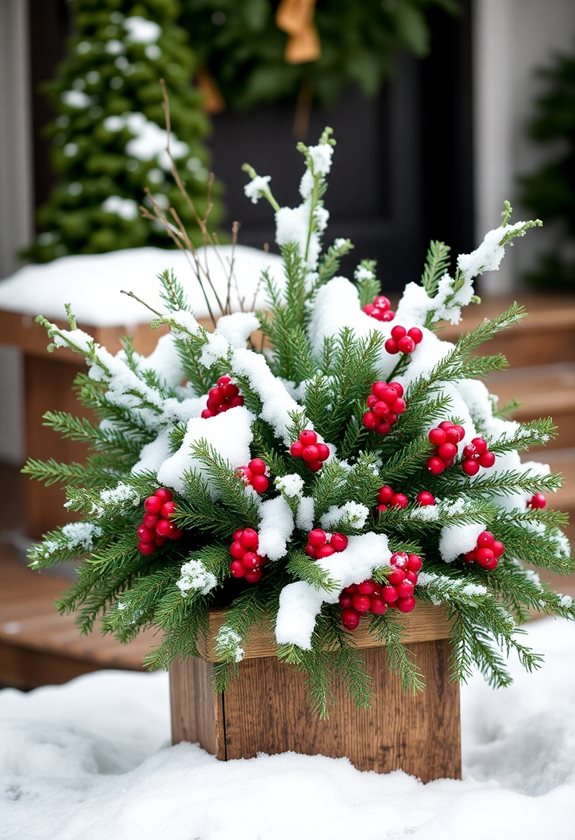 winter evergreen garden beauty