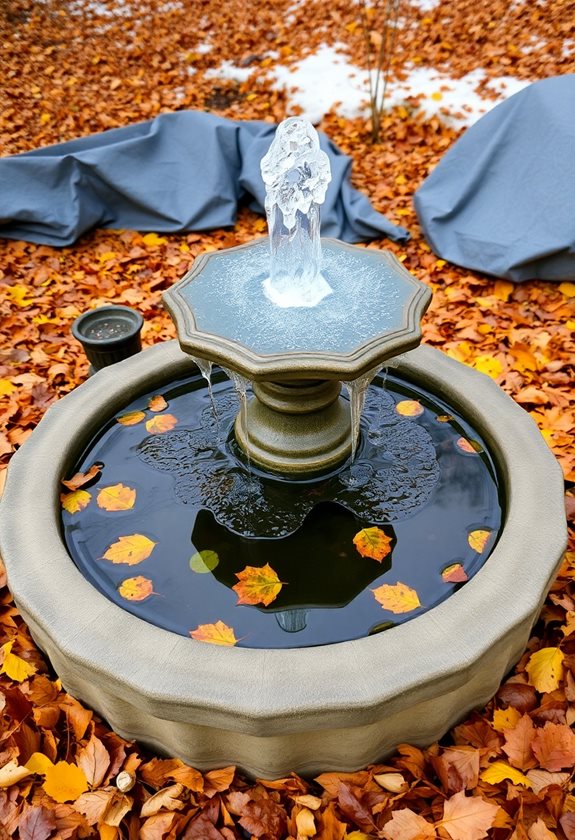winter water feature care