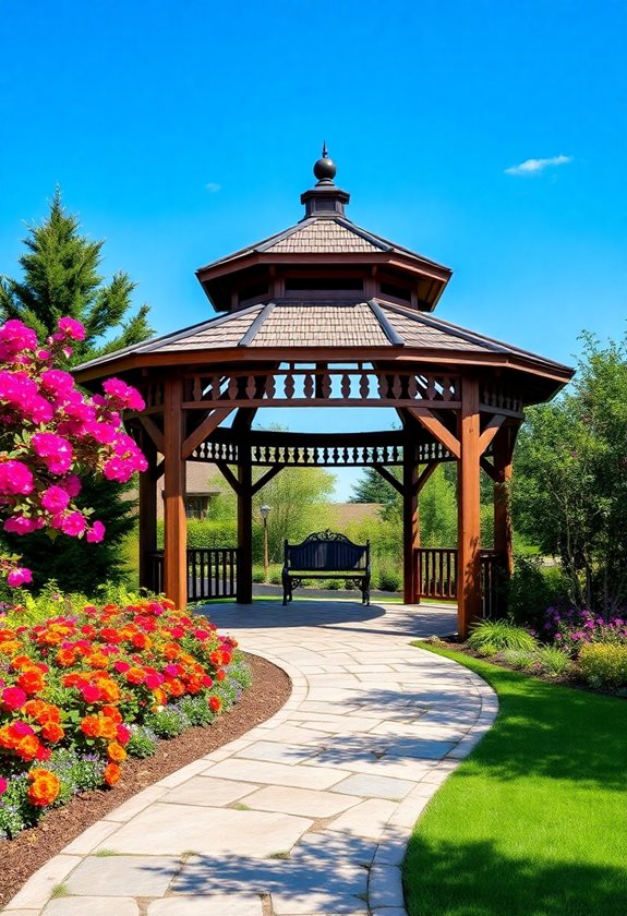 wooden structures enhance gardens